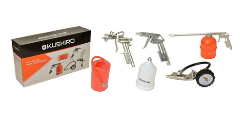 Kit Compresor Soplete Pistola Con Tanque Manguera Kushiro