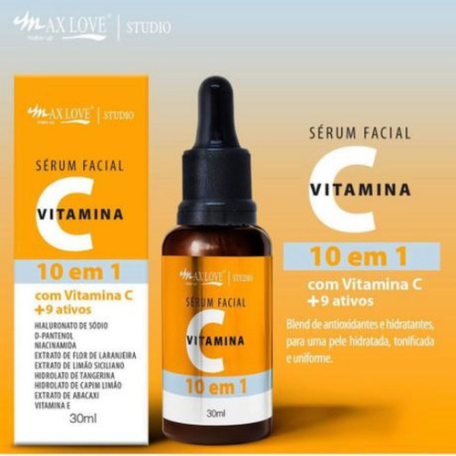 Sérum Facial 10 Em 1 C/ Vitamina C + 9 Ativos Hidratante