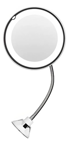 Espejo De Maquillaje Rotation 10x Con Luz Led Plegable