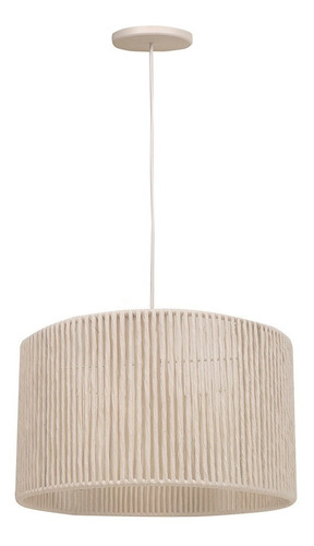 Lampara Colgante Vintage Hilo Natural- 1 Luz Apto Led