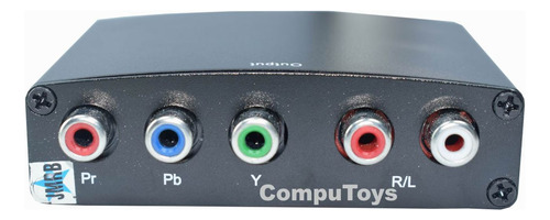 Caja Conversora Compatible Hdmi A 3 Rgb +rca Audio Computoys