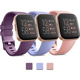 Pack 3 Bandas Silicona Suave Para Fitbit Versa 2 Fitbit Vers