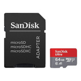 Sandisk Ultra, Tarjeta Micro Sdxc 64gb, C10, U1, A1, 100mb/s