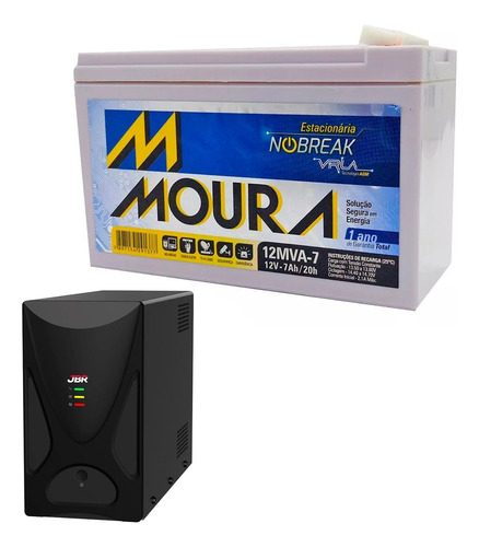 Bateria Moura Vrla 7ah Nobreak Jbr Guard 2000va Bivolt