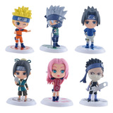 Bonecos Figure Naruto Coleção Kit 6 Pçs Colecionáveis Action