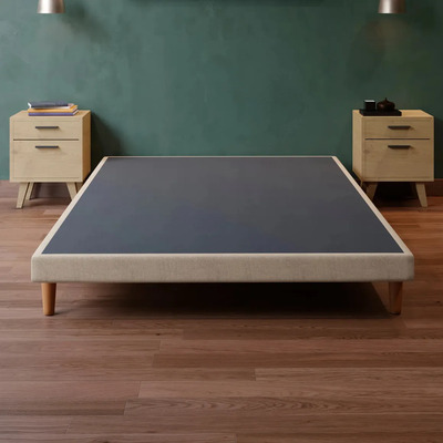 Cima Urban Base Cama Box Recamara Queen Size Madera Tapiz Beige | Meses sin interés