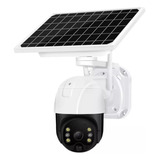 Câmera Solar Smart Wifi Ip66 A Prova D'água Hd Infravermelho Cor Branco