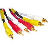 Cable Audio Y Video Rca 3x3 Blindado 1.8mt M5870