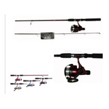 Set Caña Rio Lago Pescar Okuma + Carrete 1.80 Mts 2 Tramos