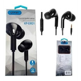 Fone De Ouvido Estéreo Intra Auricular Com Microfone Cor Preto