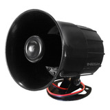 Sirena Electronica Exterior Negra 2 Tonos 15w 12v Soporte