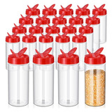 24 Piezas De 16 Oz Recipientes De Especias De Plástico Botel