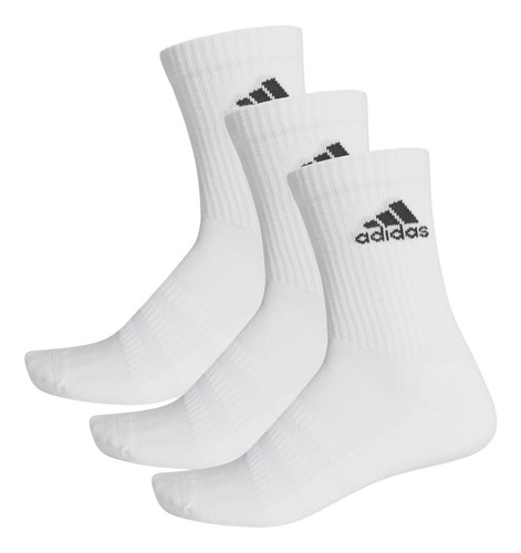 Meia adidas Cushioned Crew Cano Alto 3 Pares