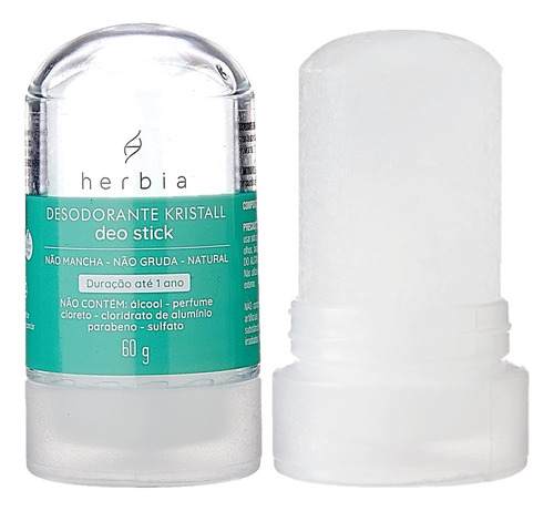 Herbia Desodorante Natural Stick Cristal 100% Original 60g