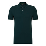 Camiseta Tipo Polo Hombre Hugo Boss Light Green Original