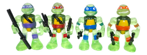  Paquete Mini Figuras Las Tortugas Ninja Leo Rafa