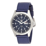 Relógio Masculino Seiko 5 Com Mostrador Azul Automático Snz