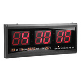 Reloj De Pared Digital Led Grande Y Moderno Con Fecha Y Temp