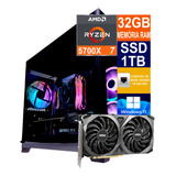 Pc Gamer Cpu Ryzen 7 5700x Ssd 1tb, 32gb Ddr4 Rtx 4060ti 8gb