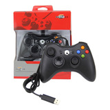 Controle Usb Xbox 360 Compatível Com Computador Pc Preto