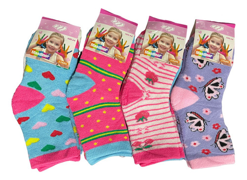 Pack 12 Calcetines De Toalla Grueso Niño O Niña