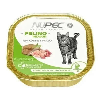Nupec Alimento Húmedo Felino Indoor Lata 100 Grs