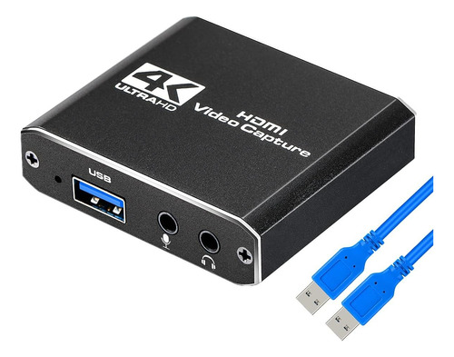 Capturadora Video Hdmi 4k 1080p Usb 3.0 Loop Bucle + Mic In