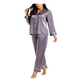 Pijama De Seda Y Satén, Para Mujer. Ropa Para Dormir,
