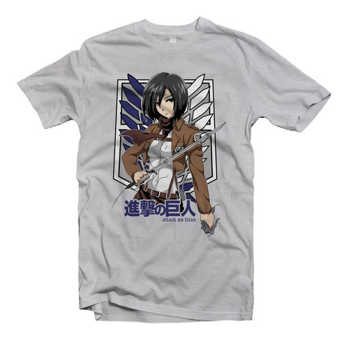 Playera Anime Titan Micasa 3 Eren Mikasa Levi Shingeki