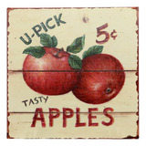 Barnyard Designs 'tasty Manzanas 5 Cents' Retro Vintage Meta