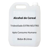 Alcohol Cereal Tridestilado Extra Neutro. Precio X 5 Litros