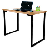 Mesa Para Escritório Industrial Mdf 120cm Ny Preta E Jade