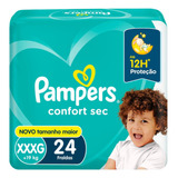 Fralda Pampers Confort Sec Xxxg 24 Unidades