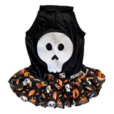 Roupa Cães - Cachorro - Fêmea - Halloween Esqueleto Crânio