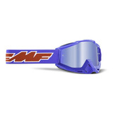 Goggles Para Motociclista Powerbomb Rocket Azul Azul Lens