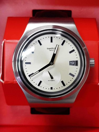 Reloj Swatch Automático Original Semi Nuevo Acero Piel