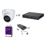 Kit 16 Camaras Ip Domo 8mp Dahua Nvr 16 Canales Ip 8mp