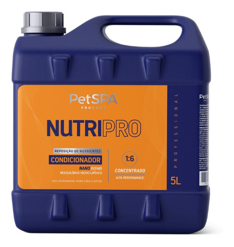 Condicionador Pet Petspa Nutri Pro 5l 1:6 - Squeeze Grátis!