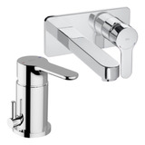 Set Griferia Roca L20 Lavatorio Pared +bidet Tradicional P