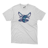 Remera Basket Nba Charlotte Hornets Blanca Logo Vintage