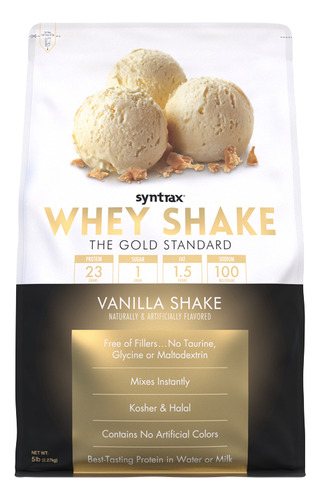 Proteina Syntrax Whey Shake 5 Lbs (2.44 Kg) Los Sabore Sabor Vainilla