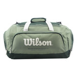 Bolso Wilson Deportivo Viaje Urbano Bolsillo Gimnasio Cierre Color Verde Liso