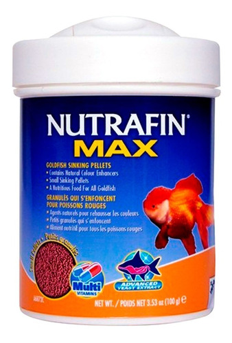 Alimento Goldfish Granulado Nutrafin Max Pellets Peces 100g