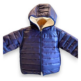 Campera Colegial Azul Con Corderito - Talle Juvenil