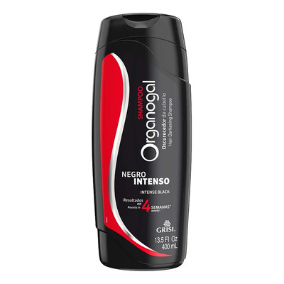 2 Pzs Grisi Negro Intenso Shampoo Organogal 400ml
