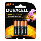 Pilha Alcalina Palito Aaa Com 4 Unidades Duracell