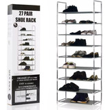 Zapatero Organizador 27 Pares 9 Niveles Metal Plastico