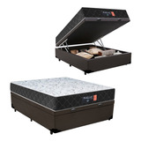 Cama Box Baú Casal +colchão Semi Ortopédico D33 Comfortprime