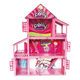 Casa Casinha Da Polly Pocket 38 Móveis Mdf + Brinde