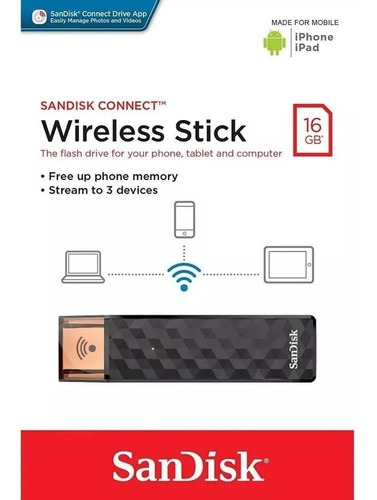 Pendrive Wireless Stick Inalambrico Sandisk 16 Gb Usb